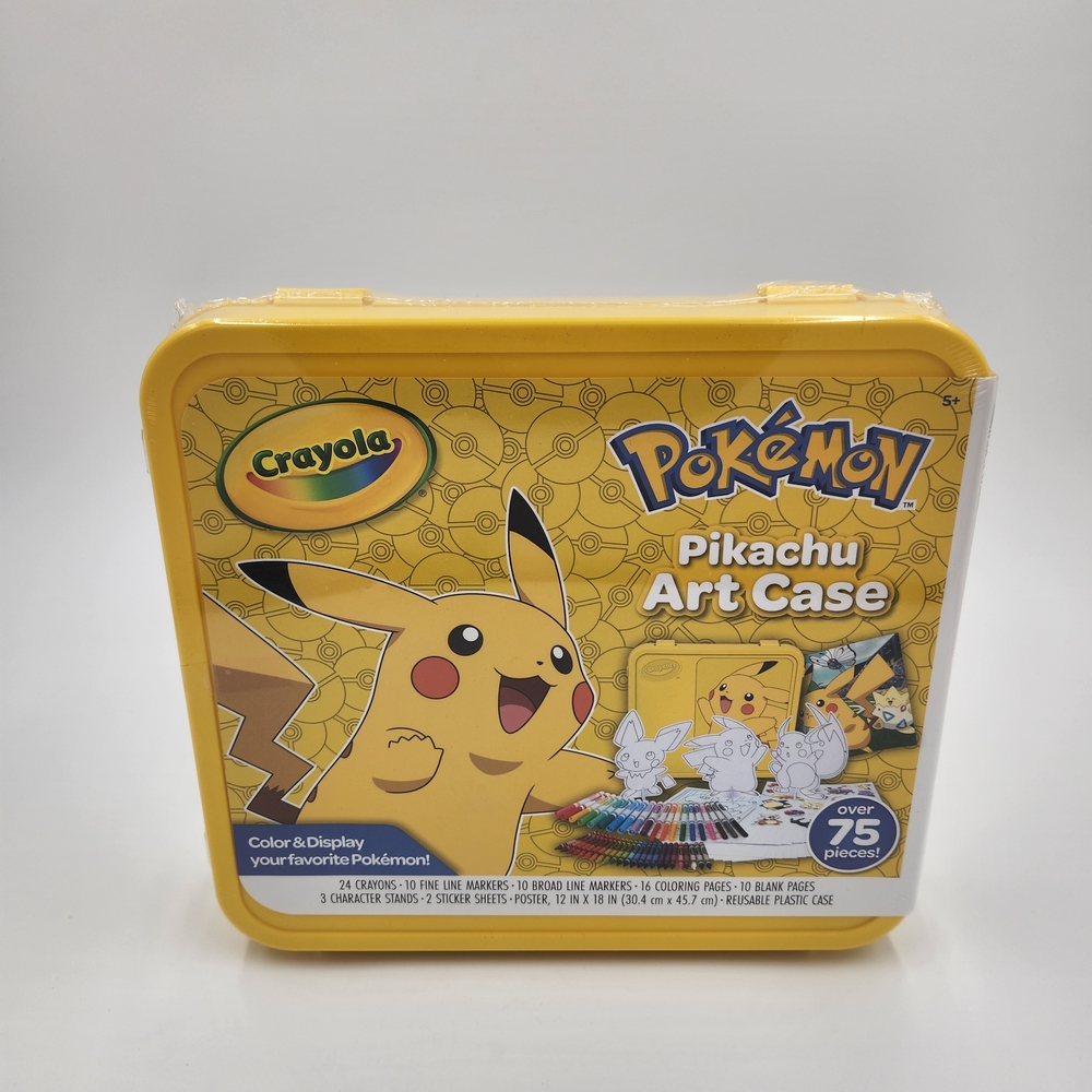 Crayola Create & Color Pokemon Coloring Art Case Pikachu, 75+ Pcs Art Set, Pokem